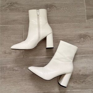 Nasty Gal White Heeled Boots